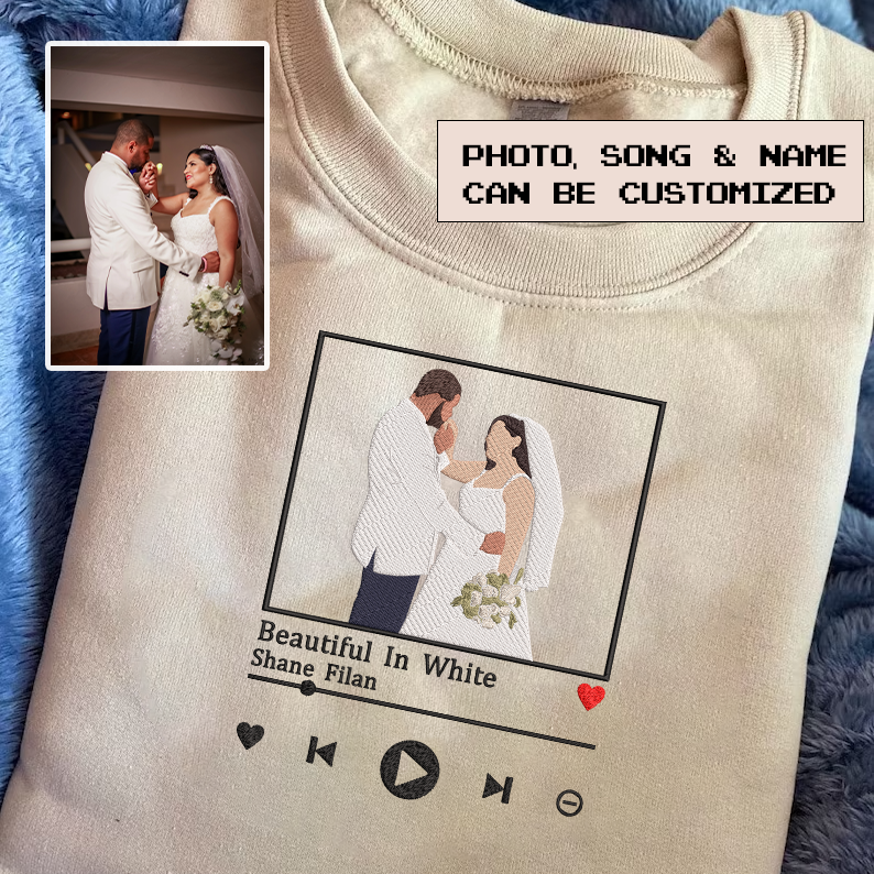 Valentine Personalized Embroidered Couple Hoodie Sweatshirt T-Shirt