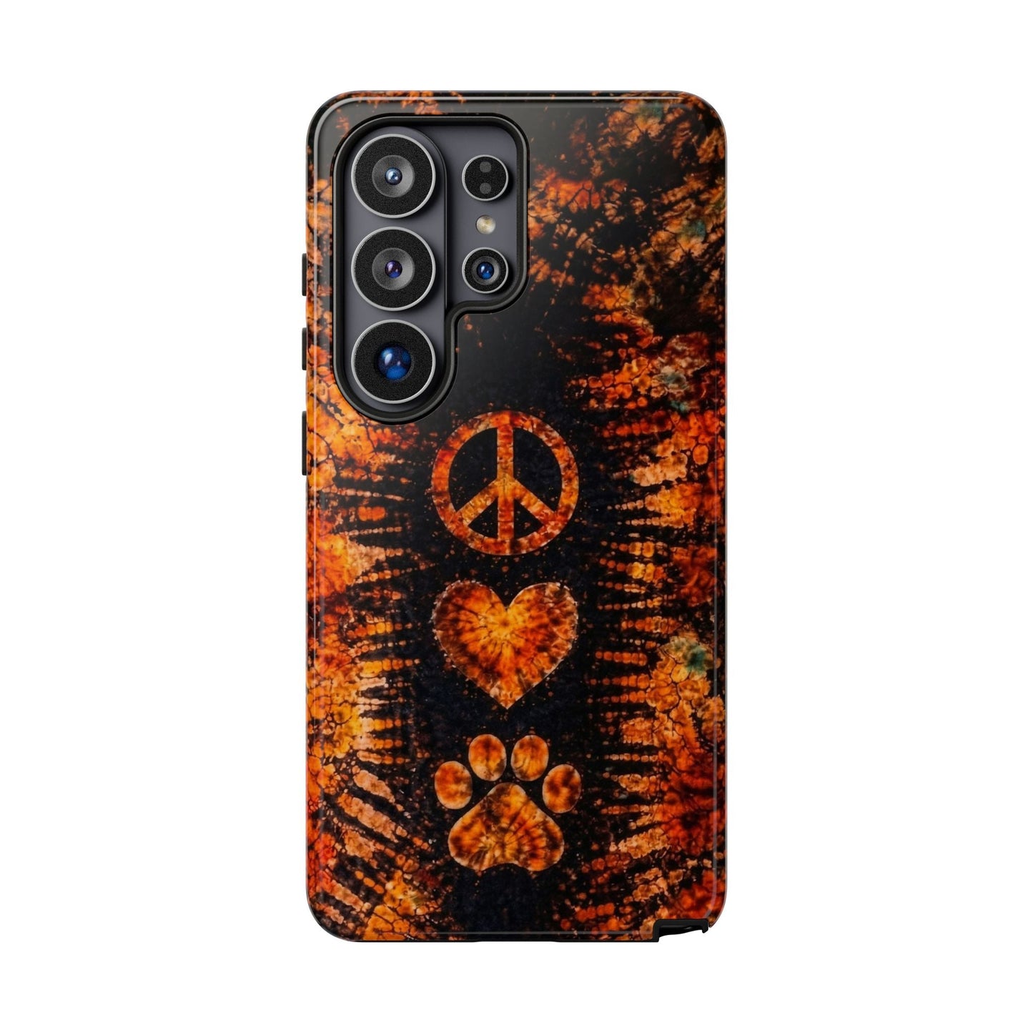 PEACE LOVE PAW PRINT VINTAGE PHONE CASE - TLHN2204264