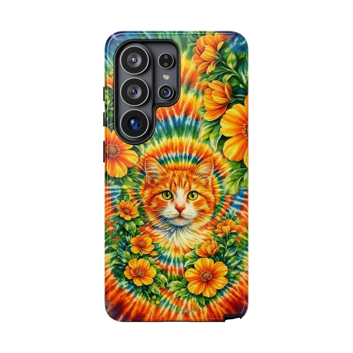 FLORAL CAT SWIRL PHONE CASE - TLHG2204264