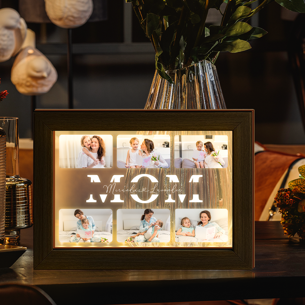 Mother's Day Personalized Photo Light Frame Mom with Name