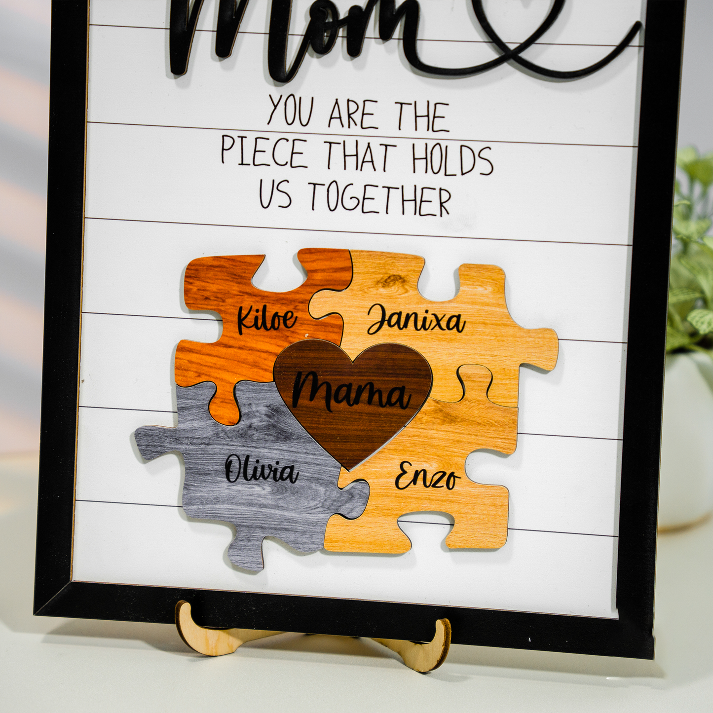 Mother's Day Personalized Mom Puzzle Sign