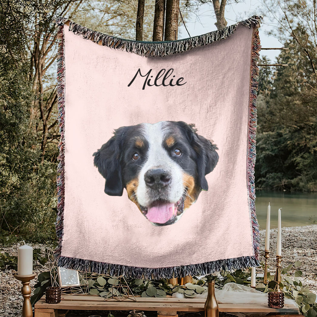 Personalized Pet Custom Woven Blanket
