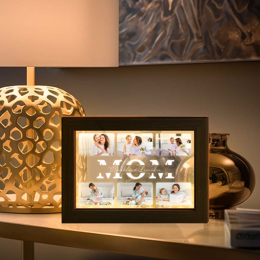 Mother's Day Personalized Photo Light Frame Mom with Name