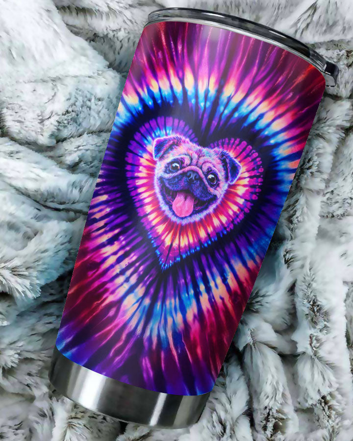PUG DOG HEART SWIRL TUMBLER - TLTW1104263