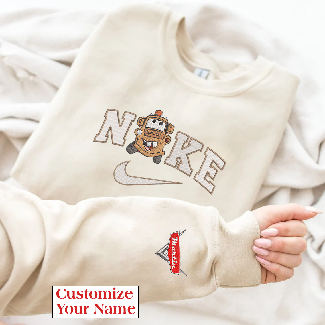 Personalized Embroidered Cars Hoodie T-Shirt Sweatshirt