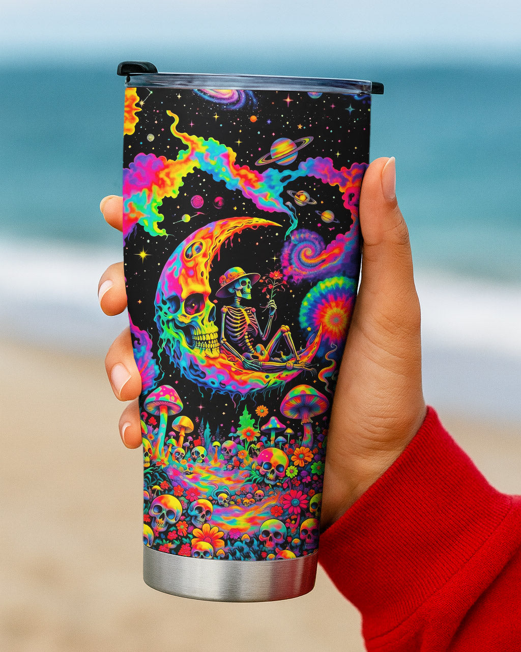 HIPPIE SKULL PSYCHEDELIC TUMBLER - TLNO2904263