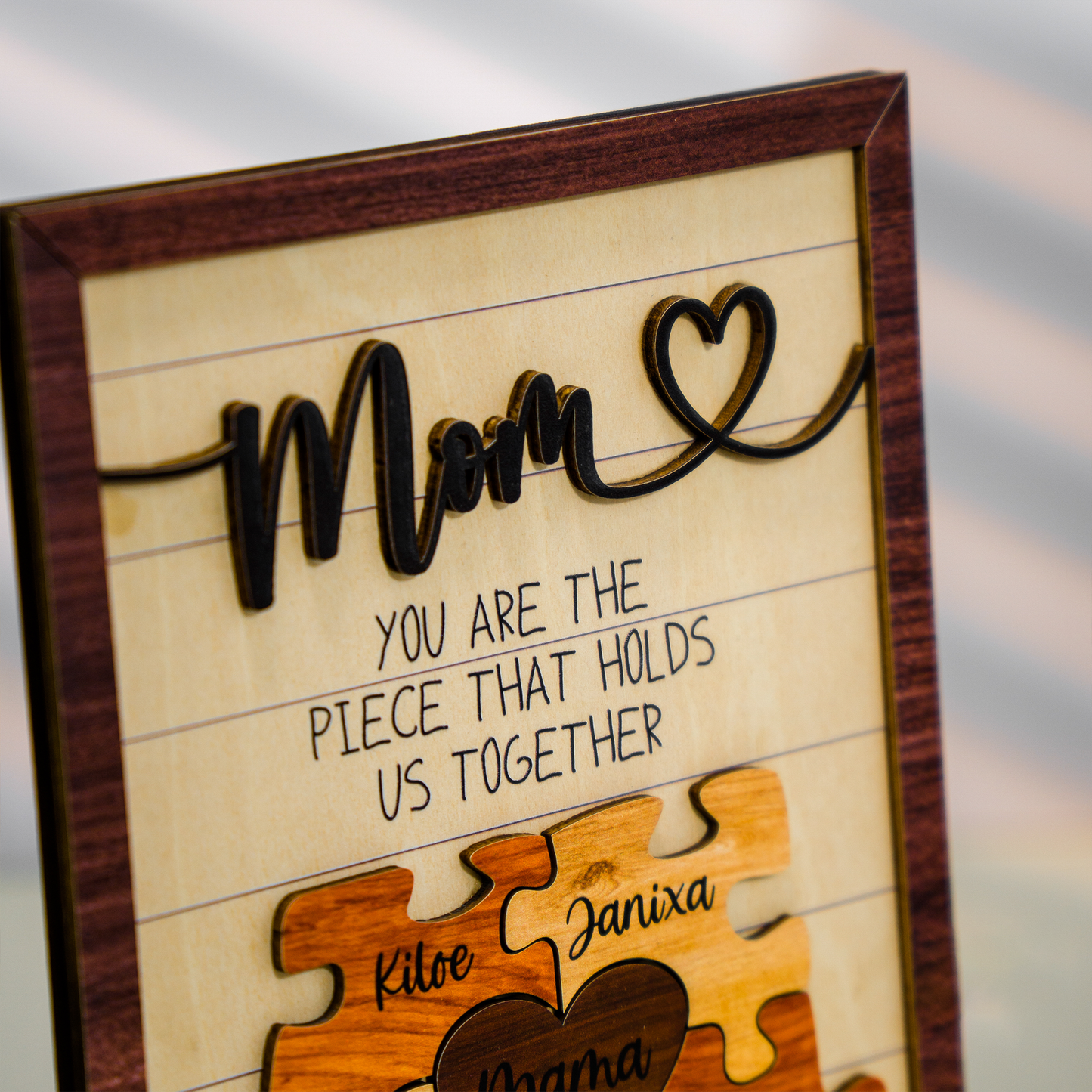 Mother's Day Personalized Mom Puzzle Sign