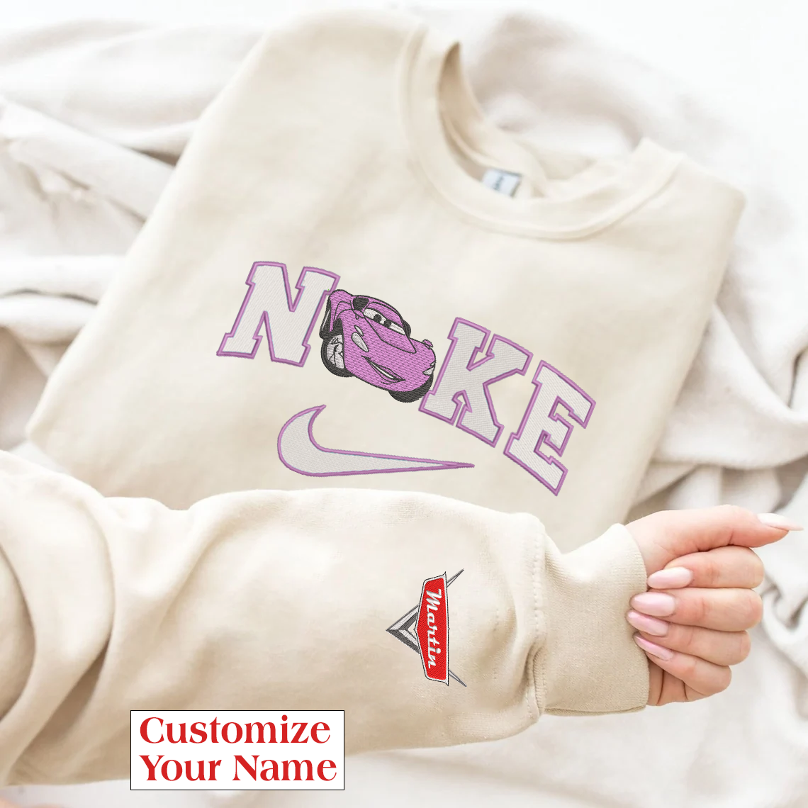 Personalized Embroidered Cars Hoodie T-Shirt Sweatshirt