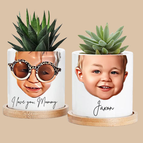 Personalized Cartoon Character Plant Pot