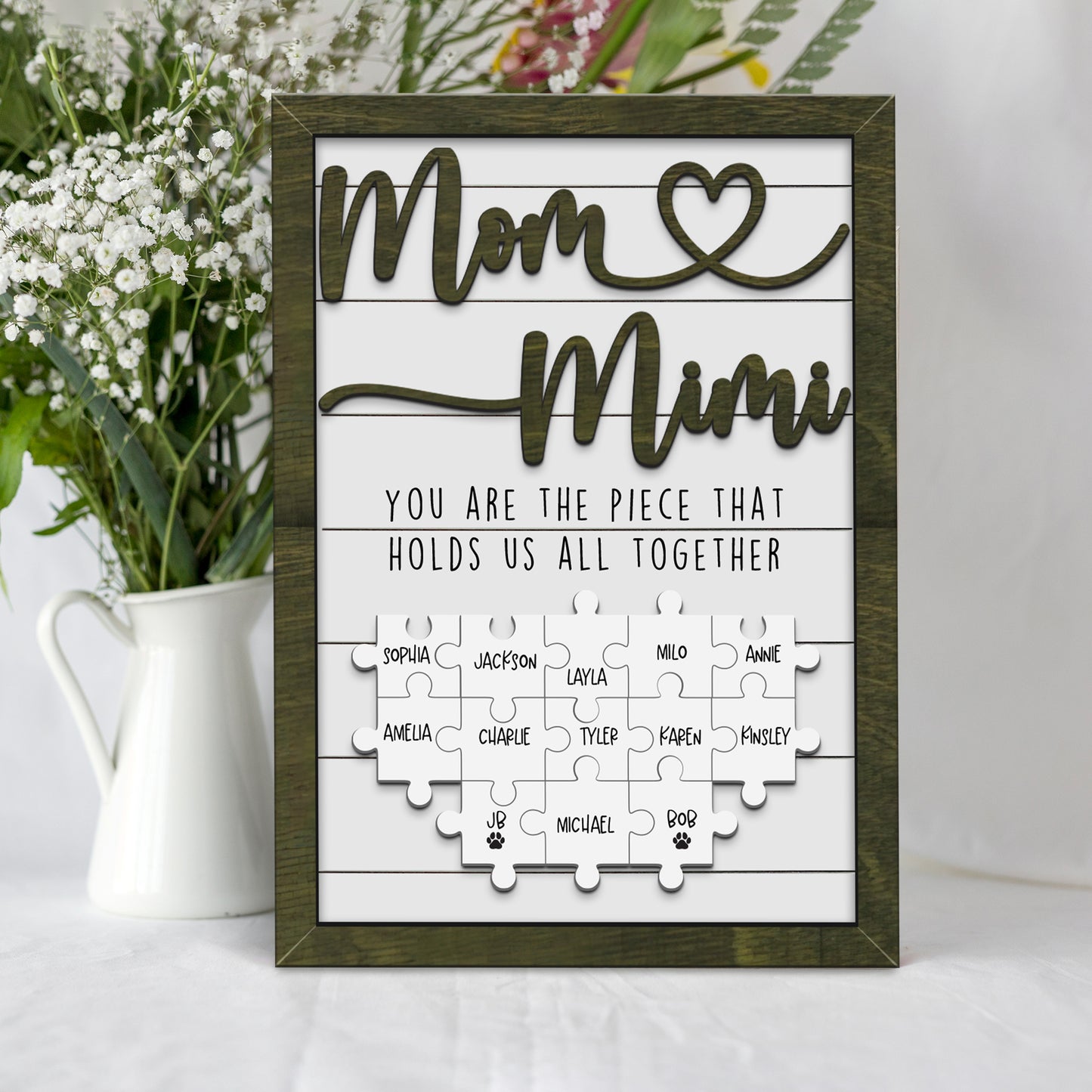 Mother's Day Custom Puzzle Sign for Grandmother