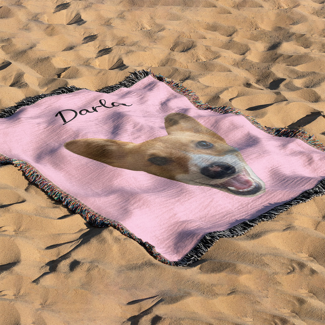 Personalized Pet Custom Woven Blanket