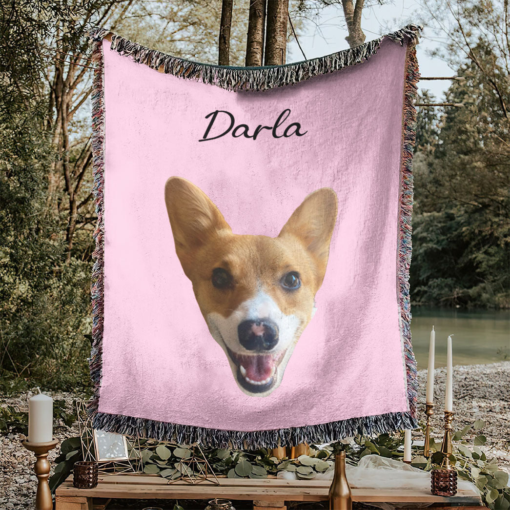 Personalized Pet Custom Woven Blanket