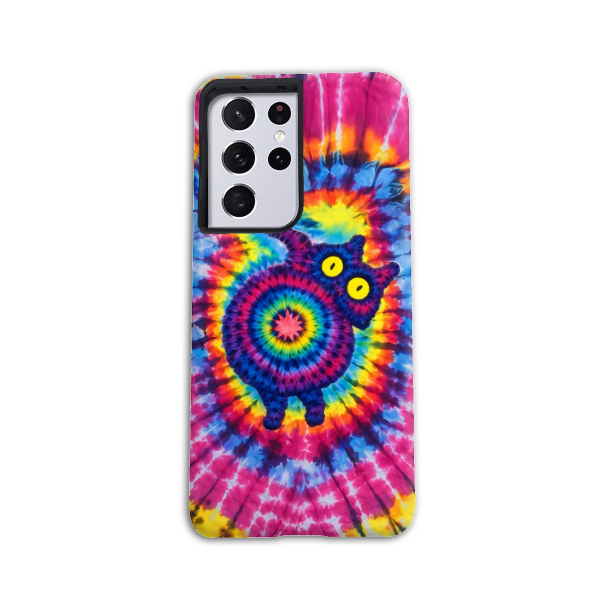 CAT COLORFUL SWIRL PATTERN PHONE CASE - TLNO0701261