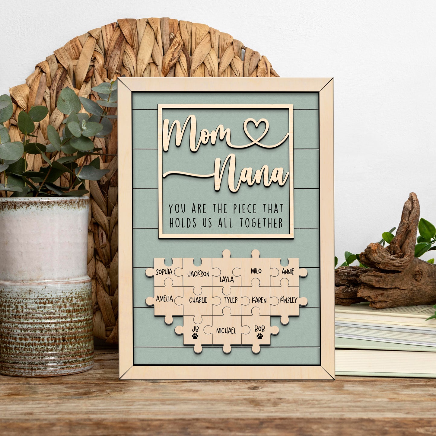 Mother's Day Custom Puzzle Sign for Grandmother