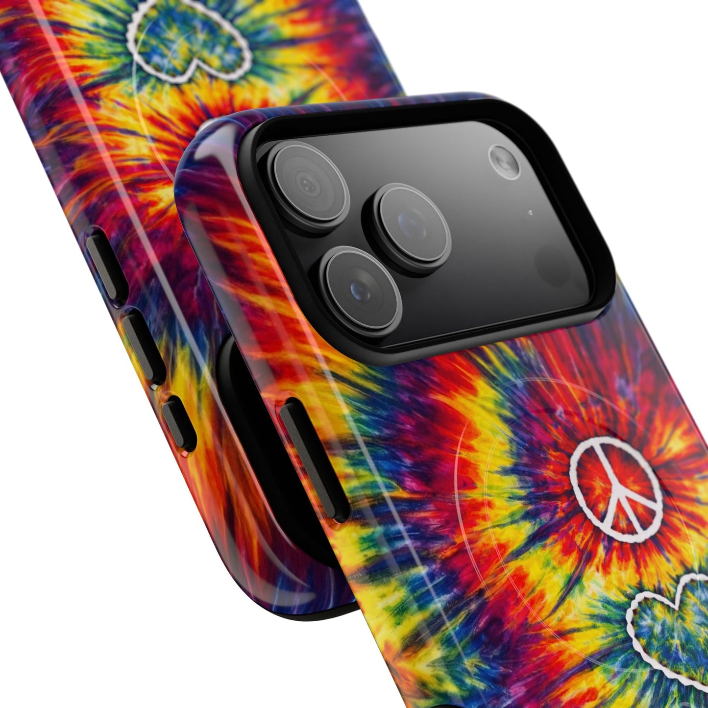 PEACE LOVE PAW PRINT COLORFUL MAGNETIC PHONE CASE - TLNT1604262