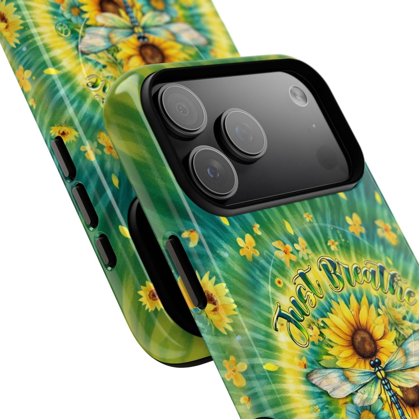 JUST BREATHE DRAGONFLY FLORAL MAGNETIC PHONE CASE - TLHG1304263