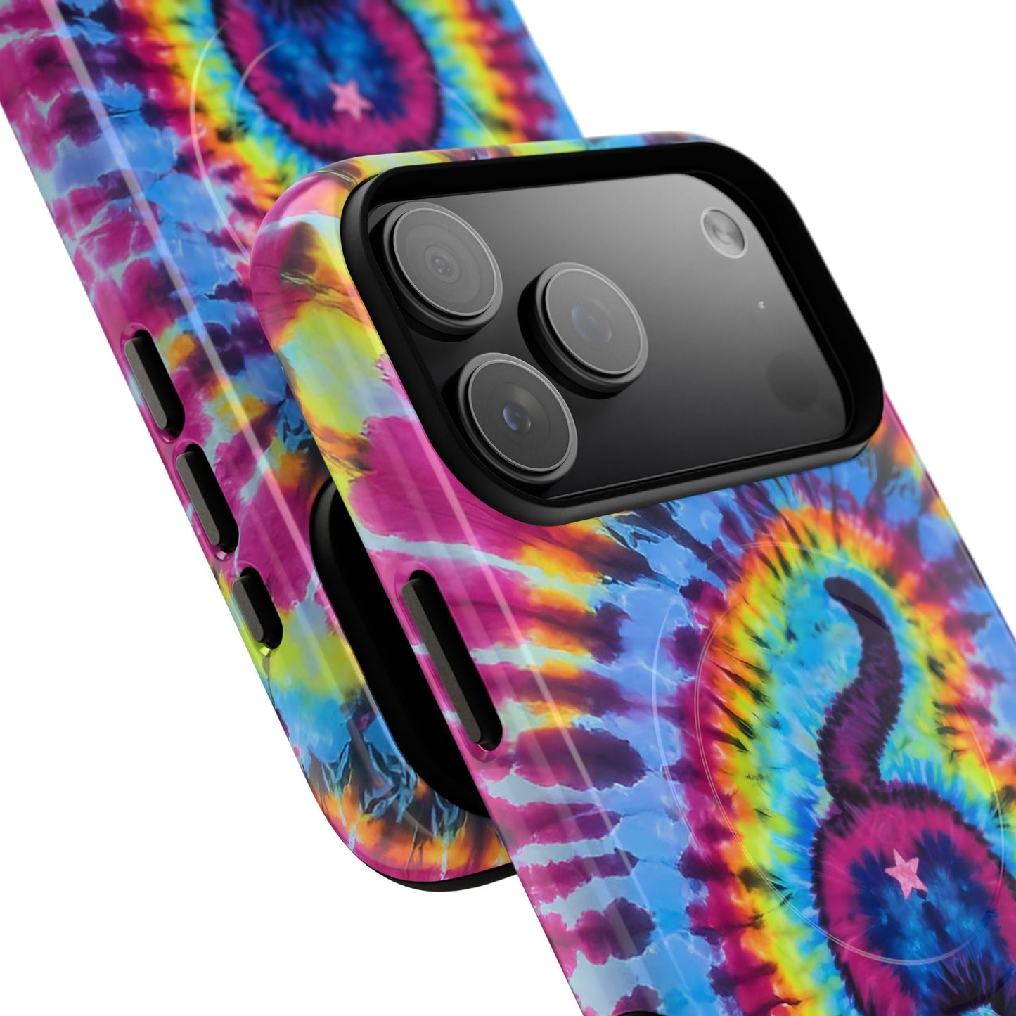 CAT COLORFUL SWIRL PATTERN MAGNETIC PHONE CASE - TLTW1404263