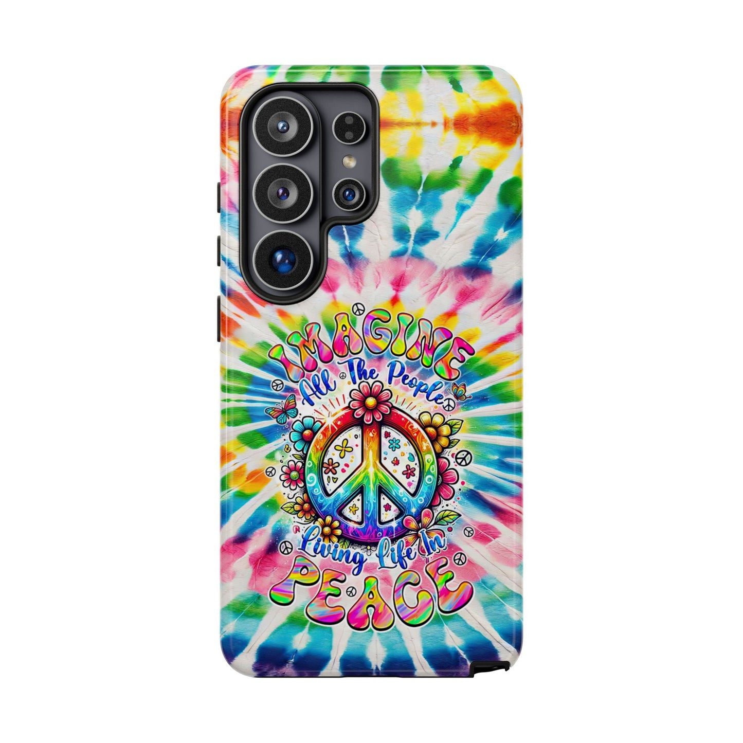 IMAGINE ALL THE PEOPLE LIVING LIFE IN PEACE TIE DYE PHONE CASE - TYQY1504253