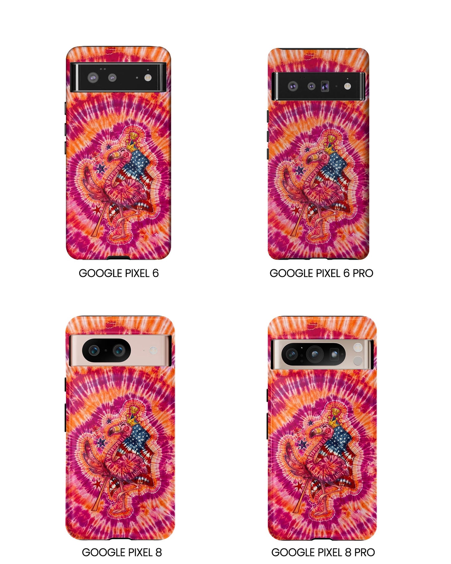 RED WHITE & BLUE FLAMINGO SWIRL PHONE CASE - TLNO0405262