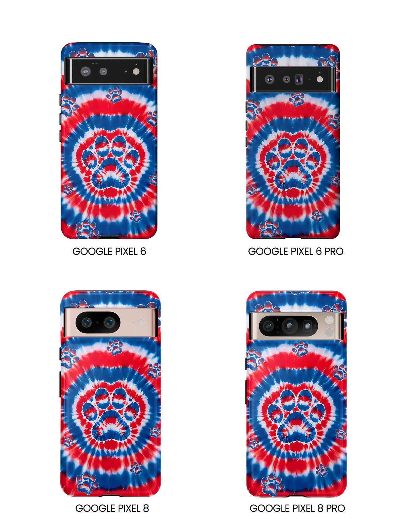 RED WHITE AND BLUE PAW PHONE CASE - TYQY2004253