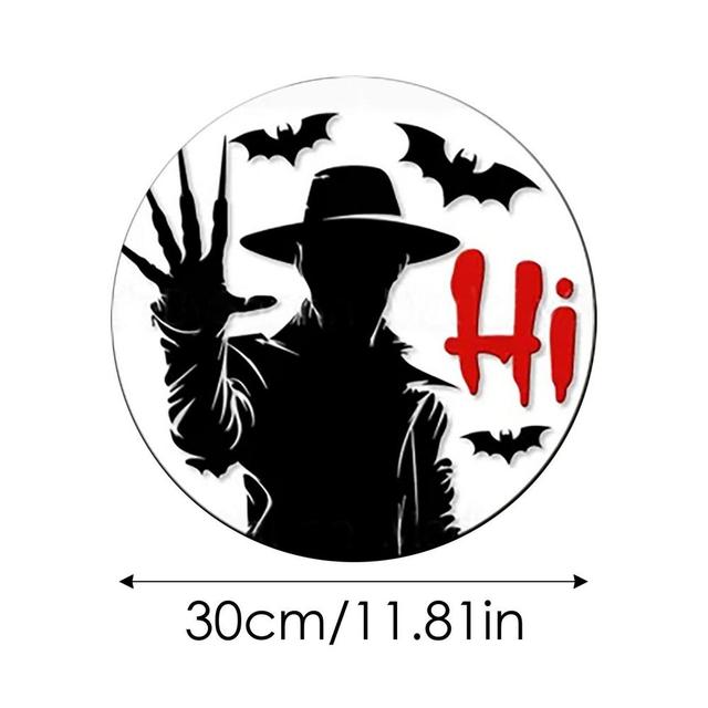 Halloween Wooden Doorplate Front Door Signs Horror Welcome Signs