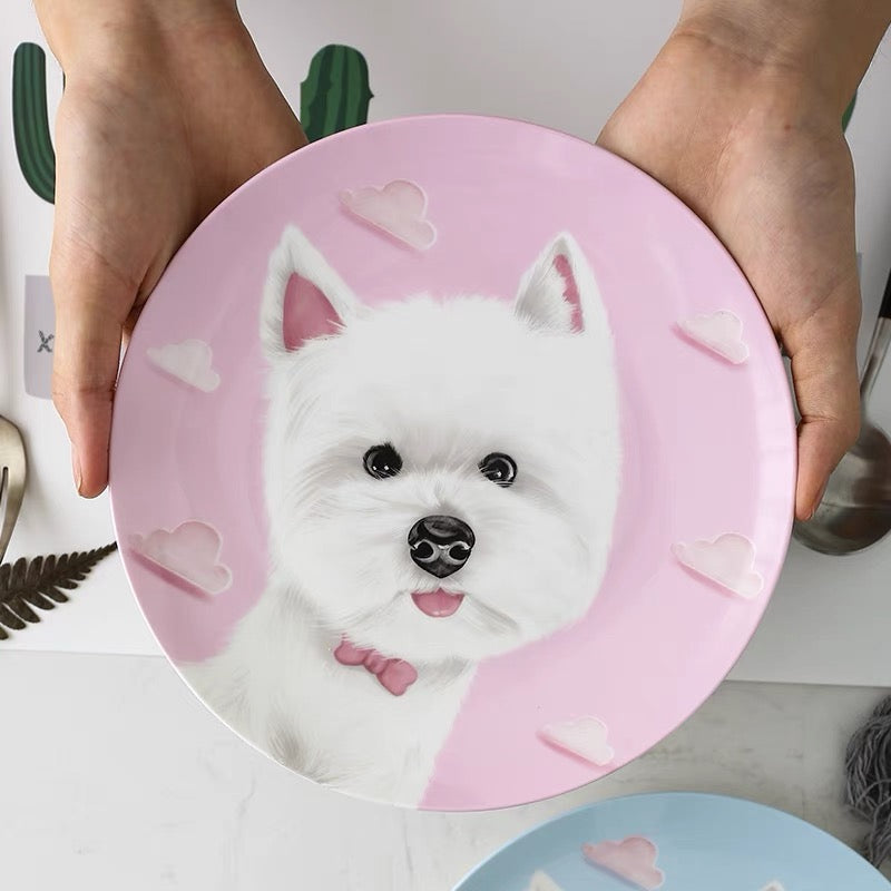 West Highland White Terrier Custom Household Pet Ceramic Plate