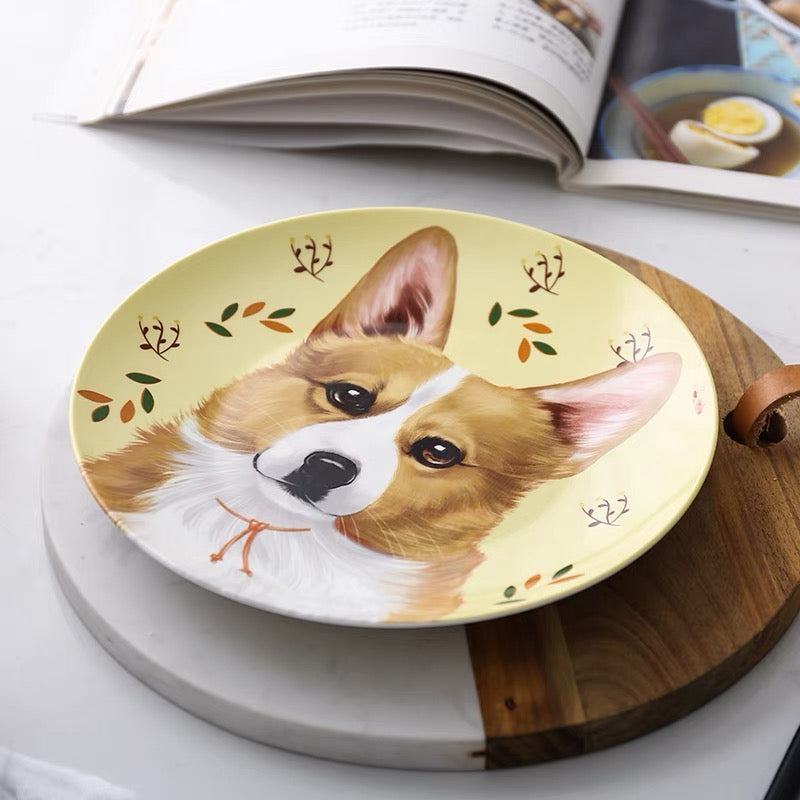 Corgi Custom Household Pet Ceramic Plate