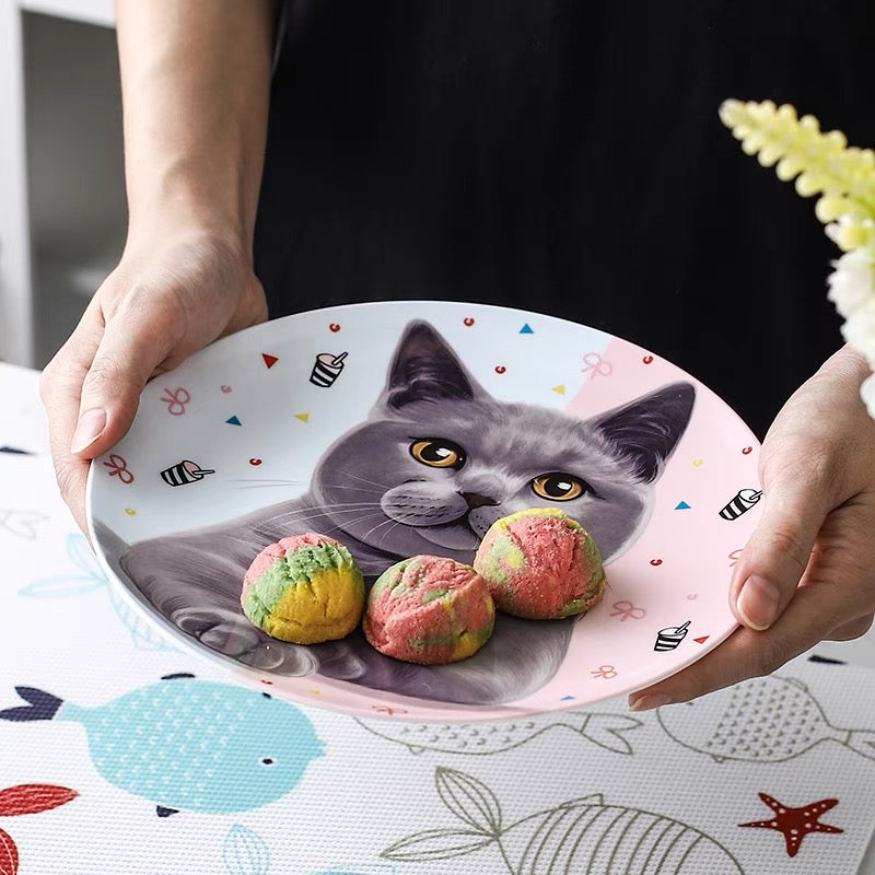 British Shorthair Custom Household Pet Ceramic Plate