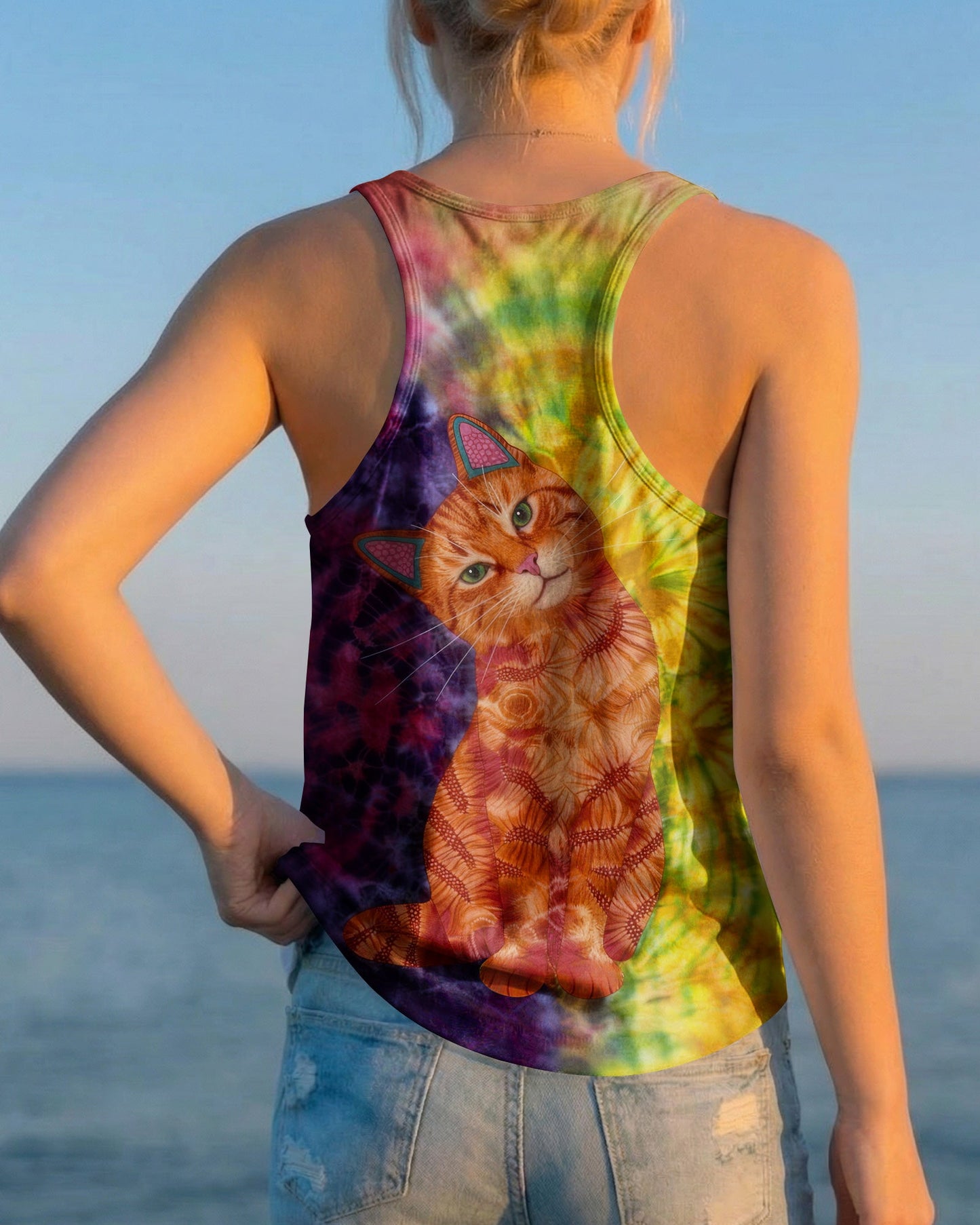 GROOVY CUTE CAT ALL OVER PRINT - TLHG2104261