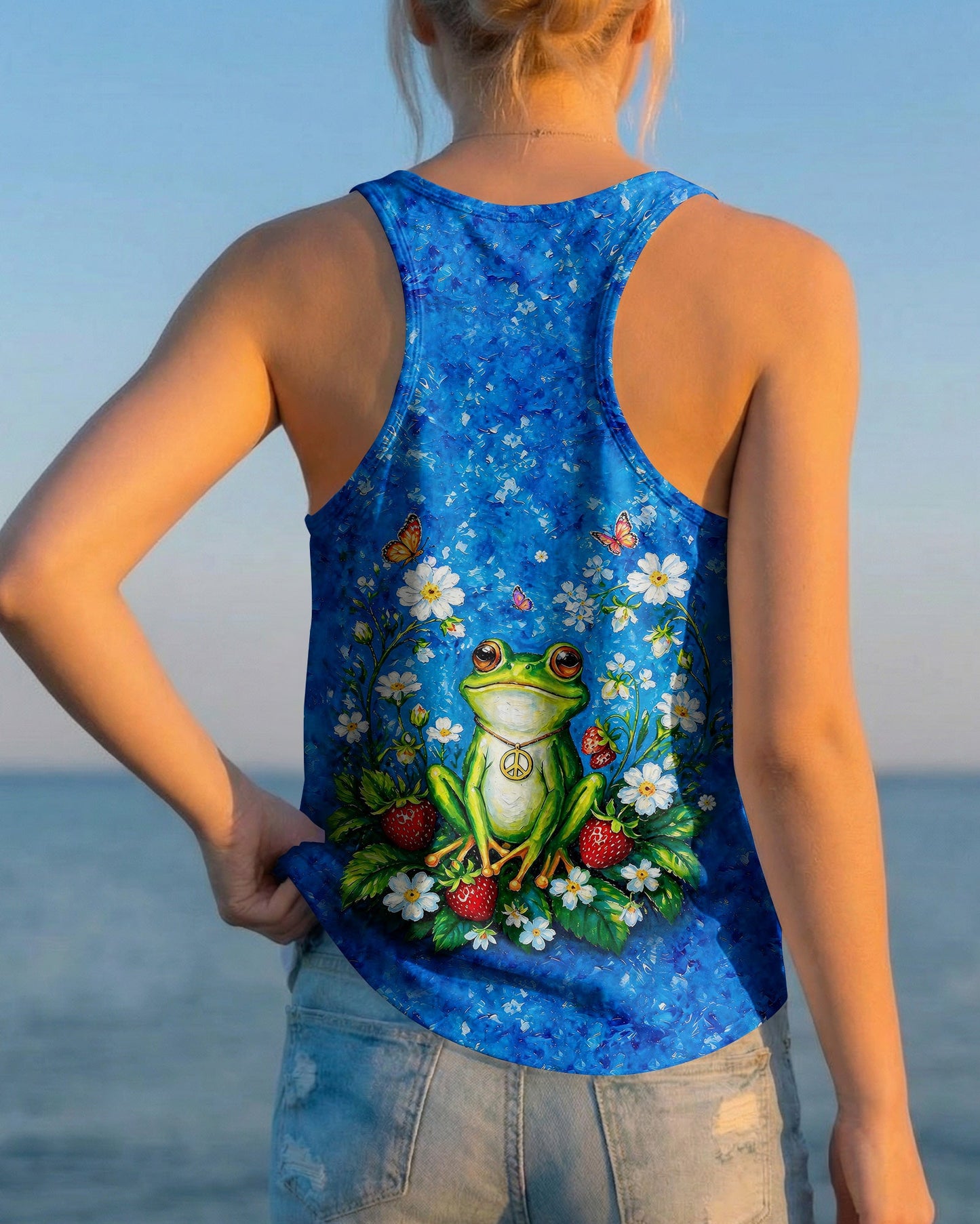 BE YOU THE WORLD WILL ADJUST FROG ALL OVER PRINT - TLHG0805264