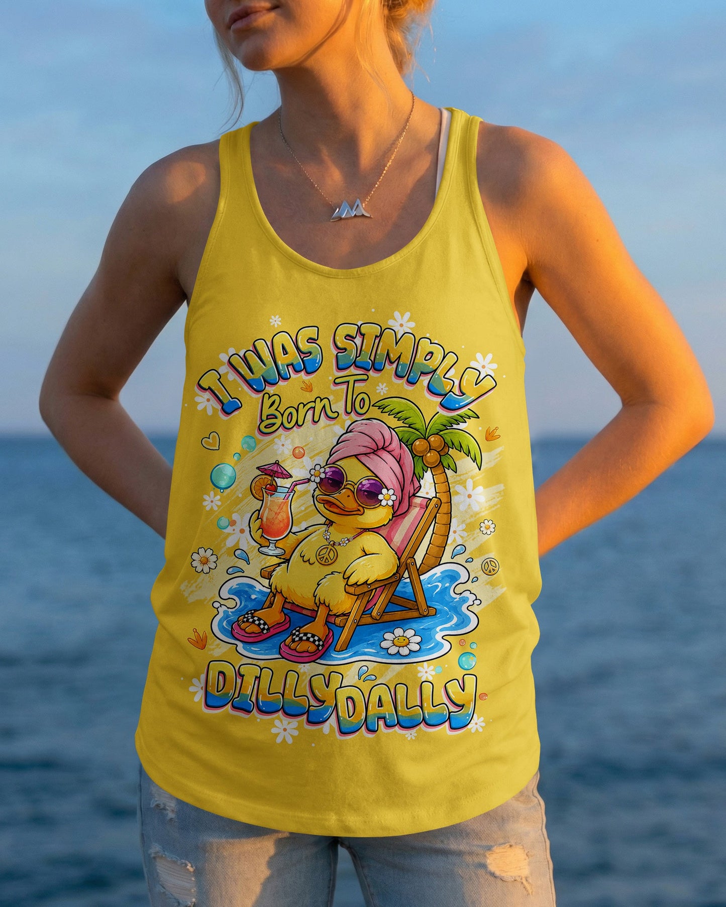 I WAS SIMPLY BORN TO DILLY DALLY DUCK ALL OVER PRINT - TLHG2005263