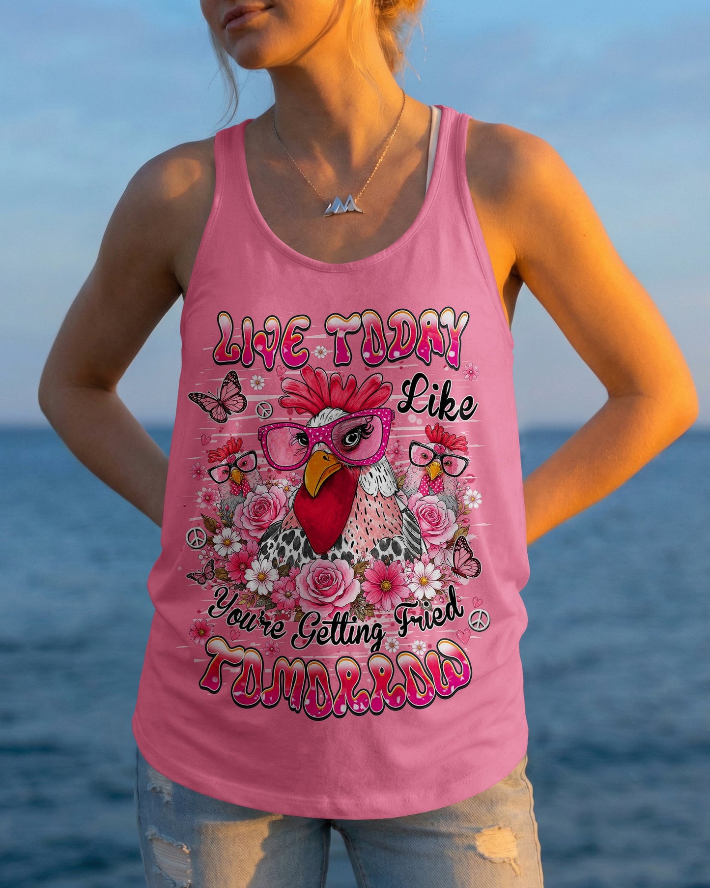 LIVE TODAY CHICKEN ALL OVER PRINT - TLHN0906262