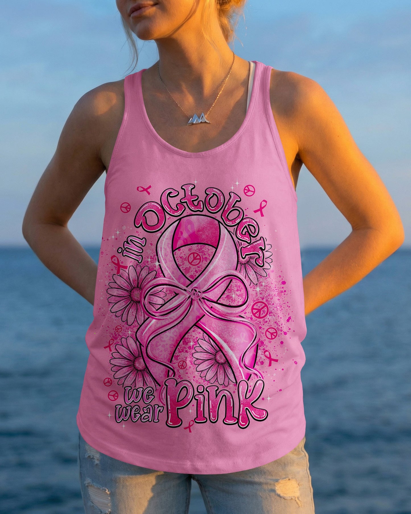 IN OCTOBER WE WEAR PINK BREAST CANCER AWARENESS ALL OVER PRINT - TYPQ2506262