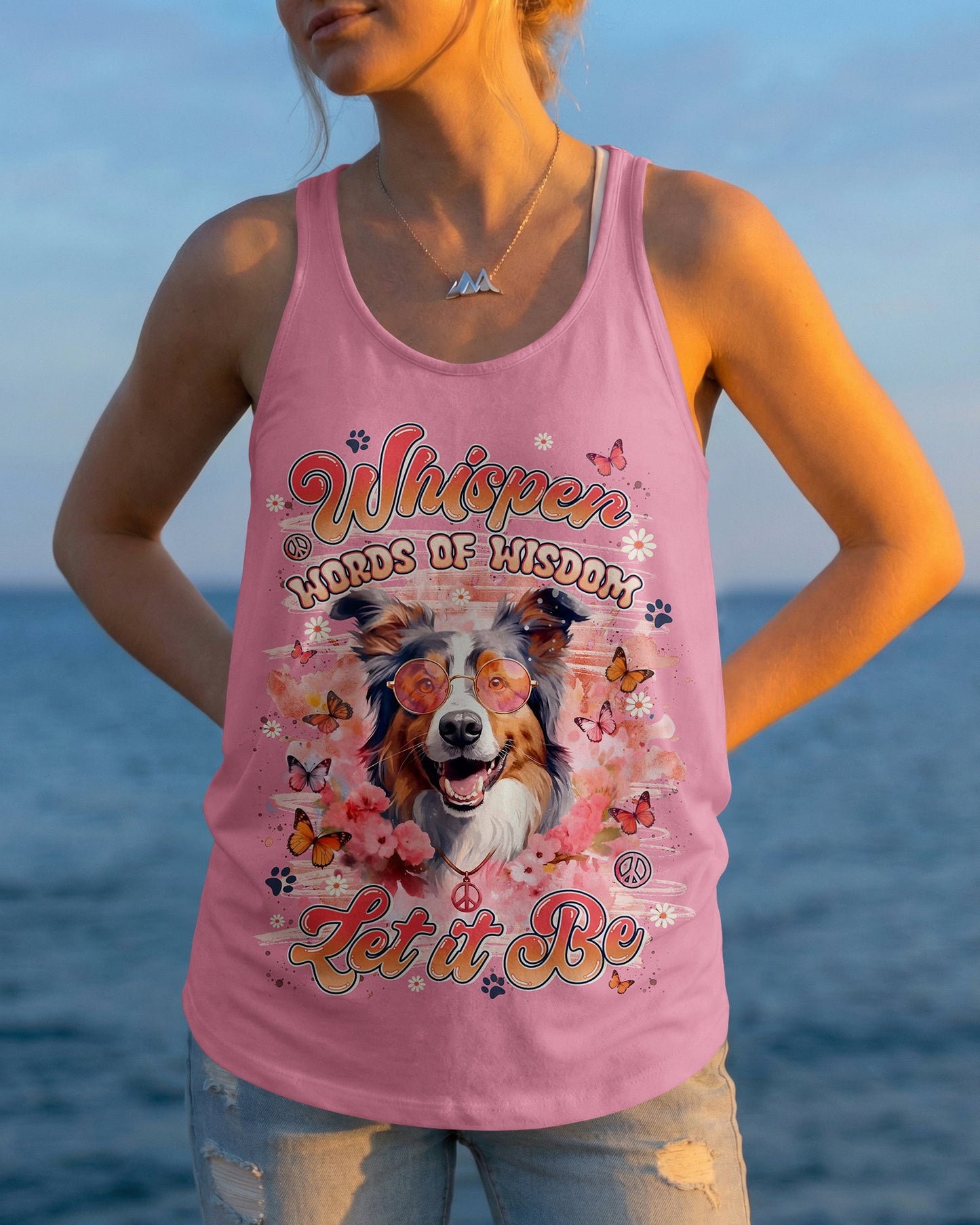 WHISPER WORDS OF WISDOM LET IT BE AUSTRALIAN SHEPHER DOG ALL OVER PRINT - TYLN2905262