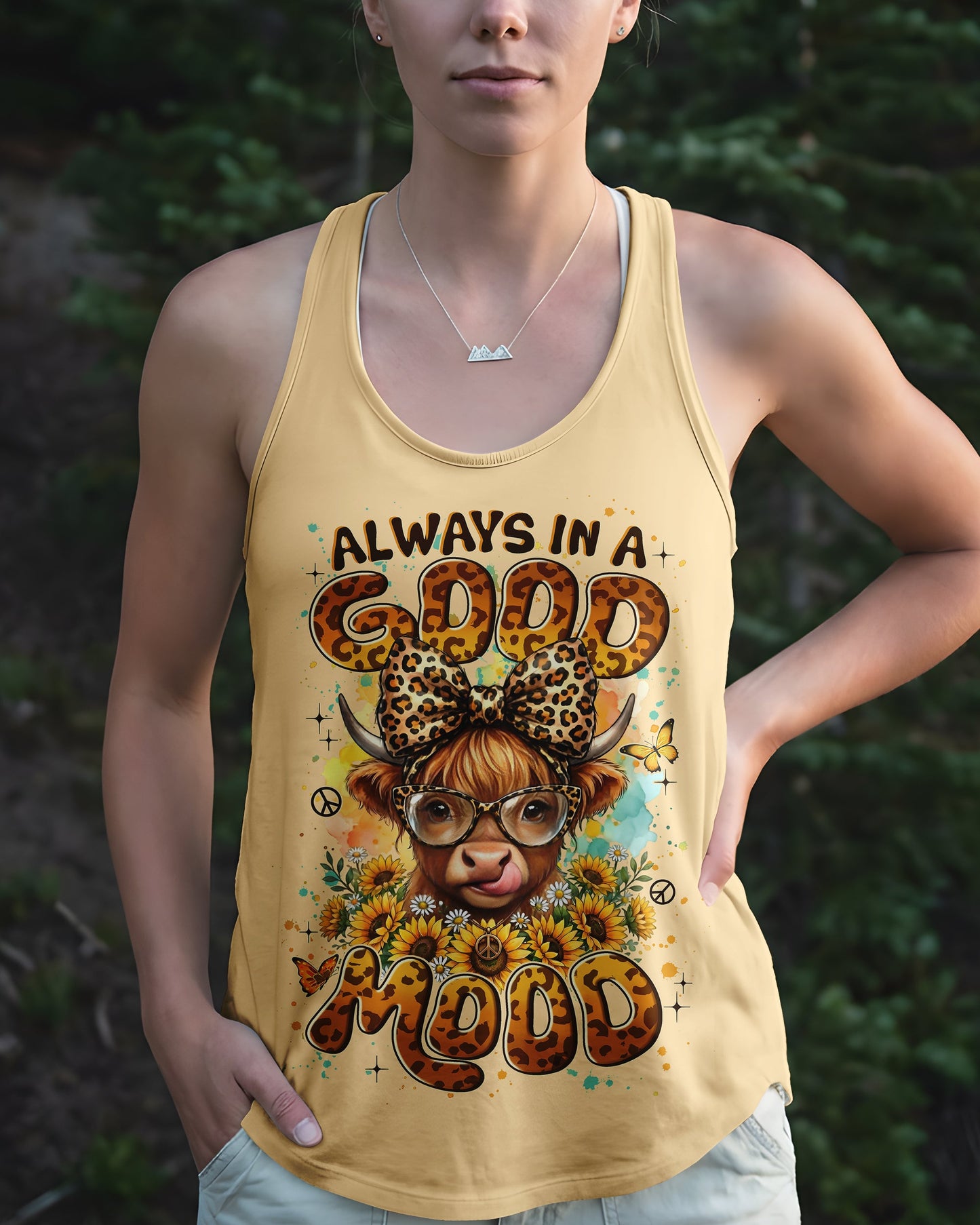 ALWAYS IN A GOOD MOOD COW ALL OVER PRINT - TYLN2105262