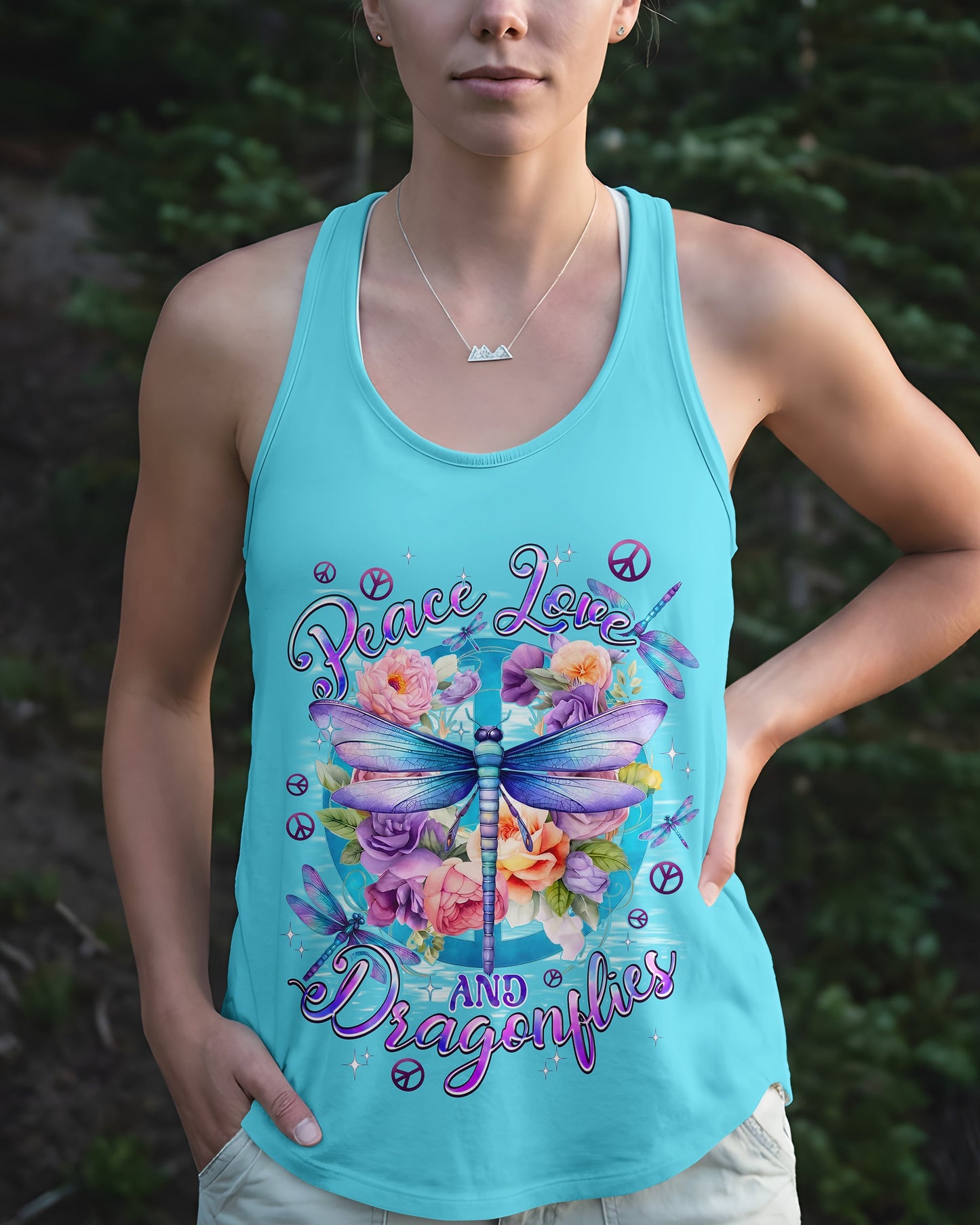 PEACE LOVE AND DRAGONFLIES ALL OVER PRINT - TYPQ2306262