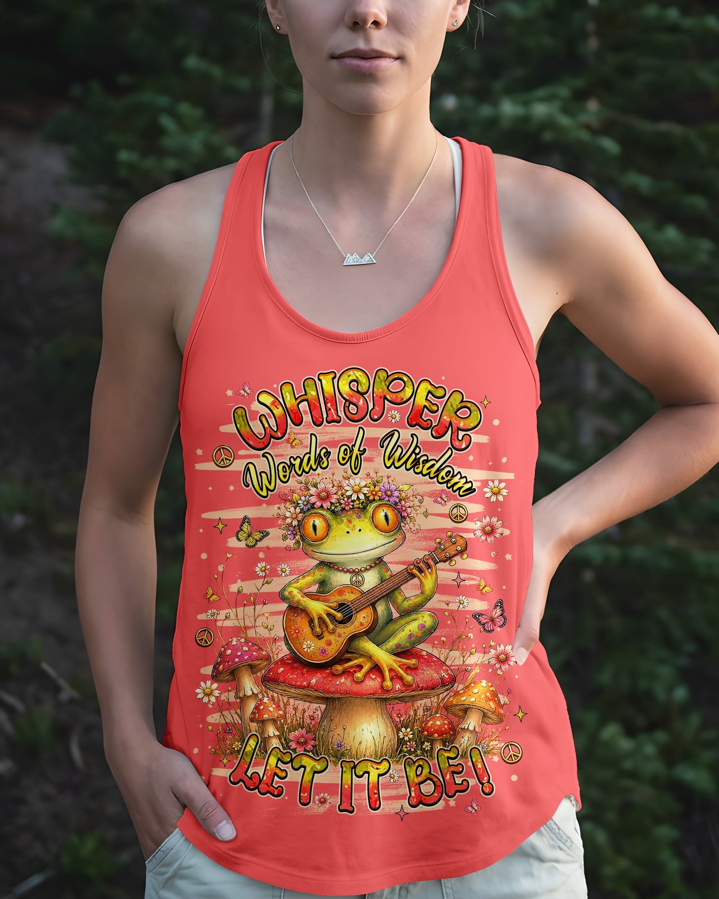 WHISPER WORDS OF WISDOM LET IT BE FROG ALL OVER PRINT - TLHN0107264