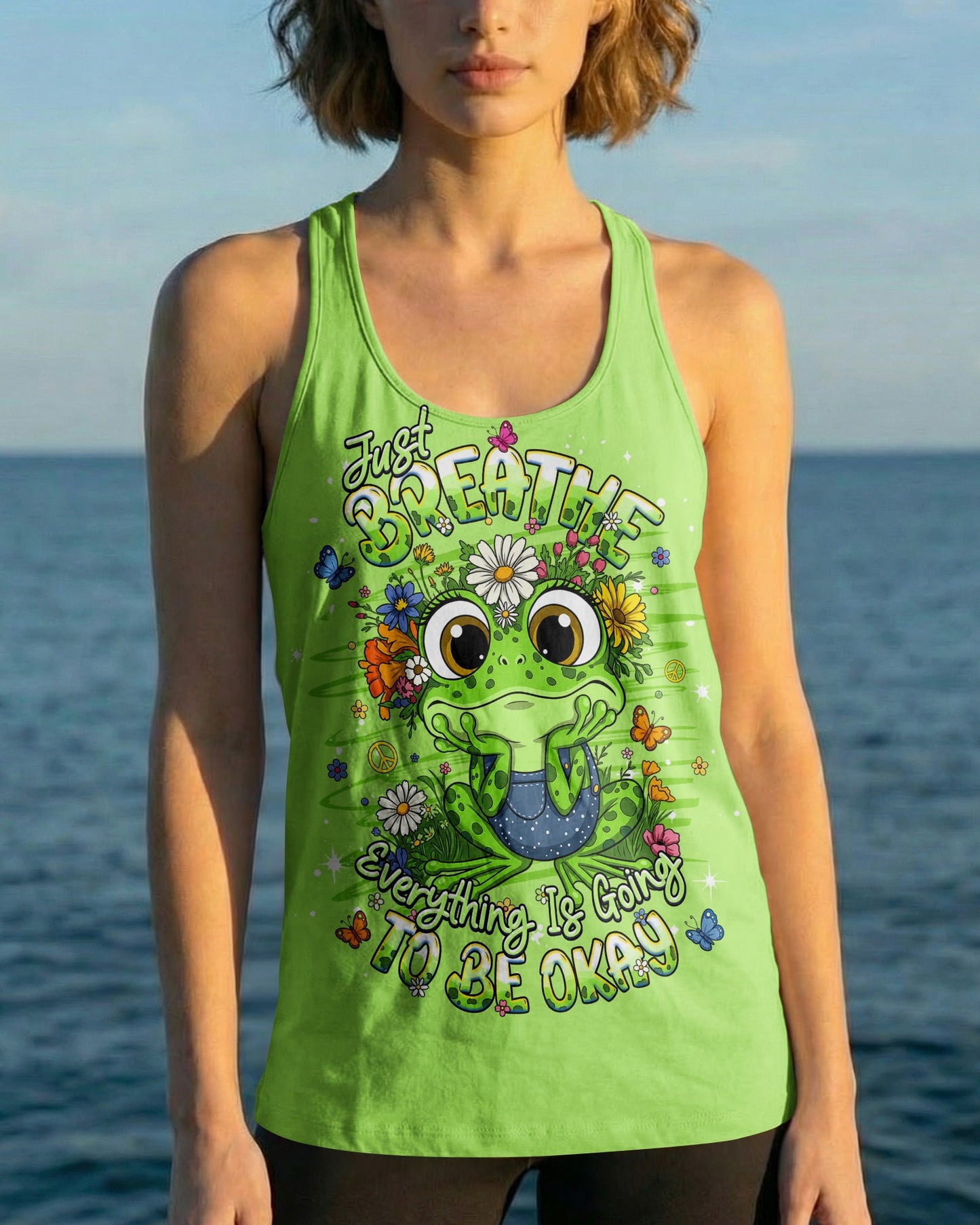 JUST BREATHE FROG ALL OVER PRINT - TLHG2206263