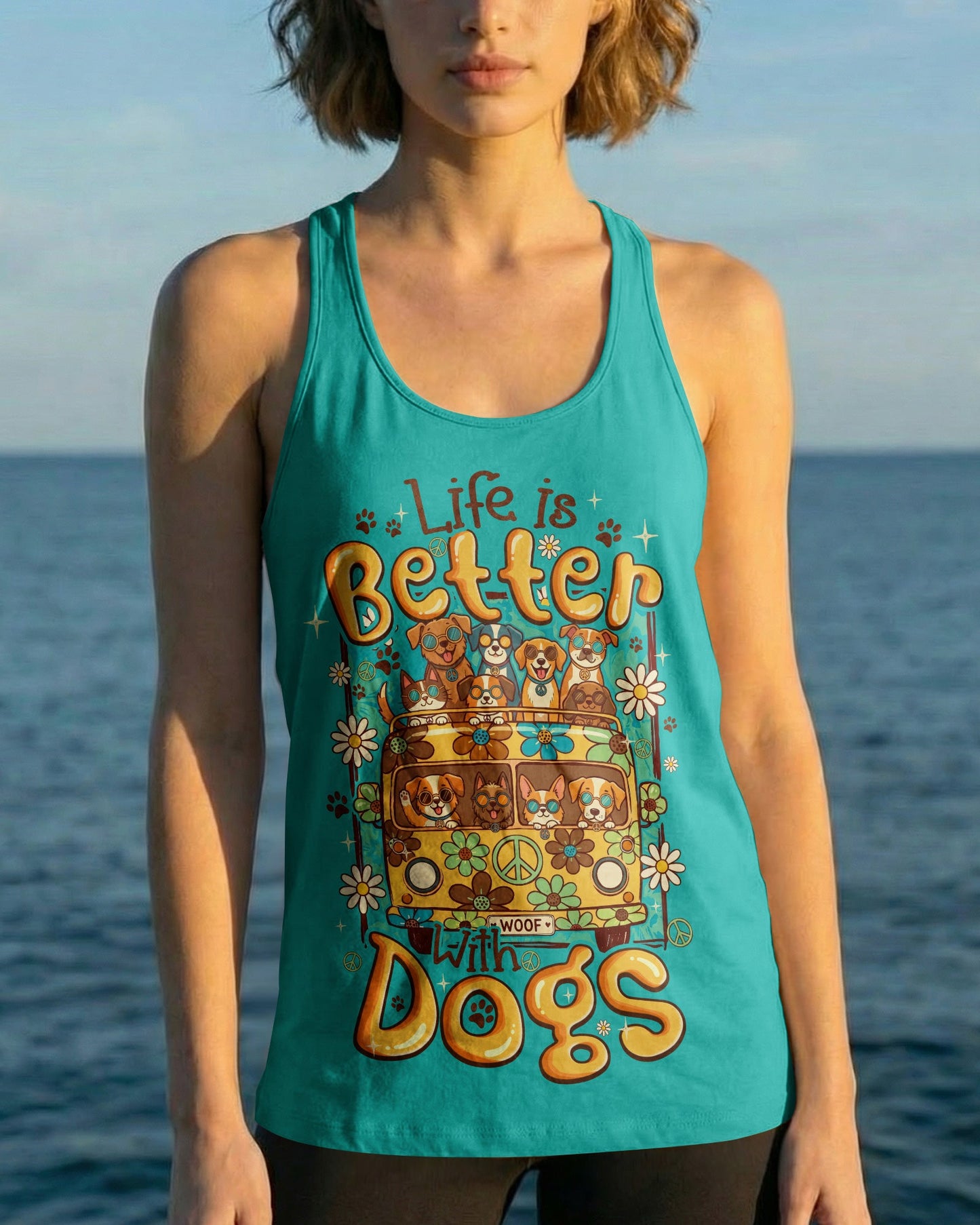 LIFE IS BETTER WITH DOGS ALL OVER PRINT - TYQY0807263