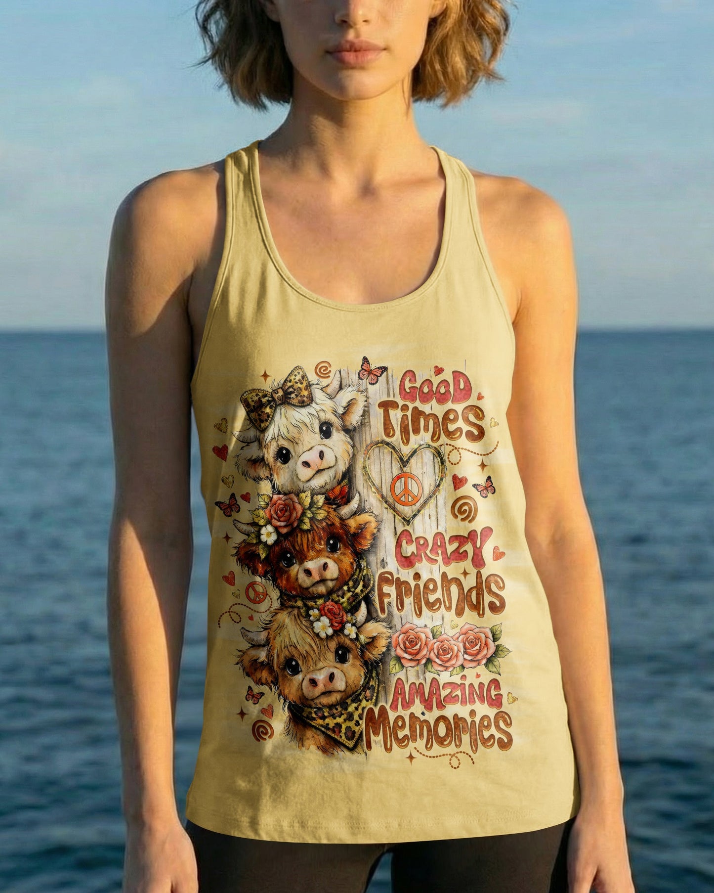 GOOD TIMES CRAZY FRIEND COW ALL OVER PRINT - TLNO1006261