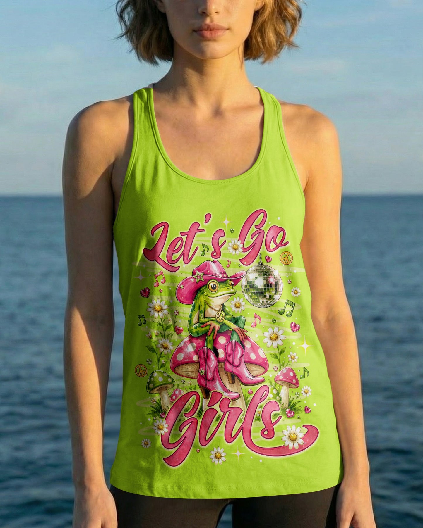 LET'S GO GIRLS FROG ALL OVER PRINT - TLNO2705262