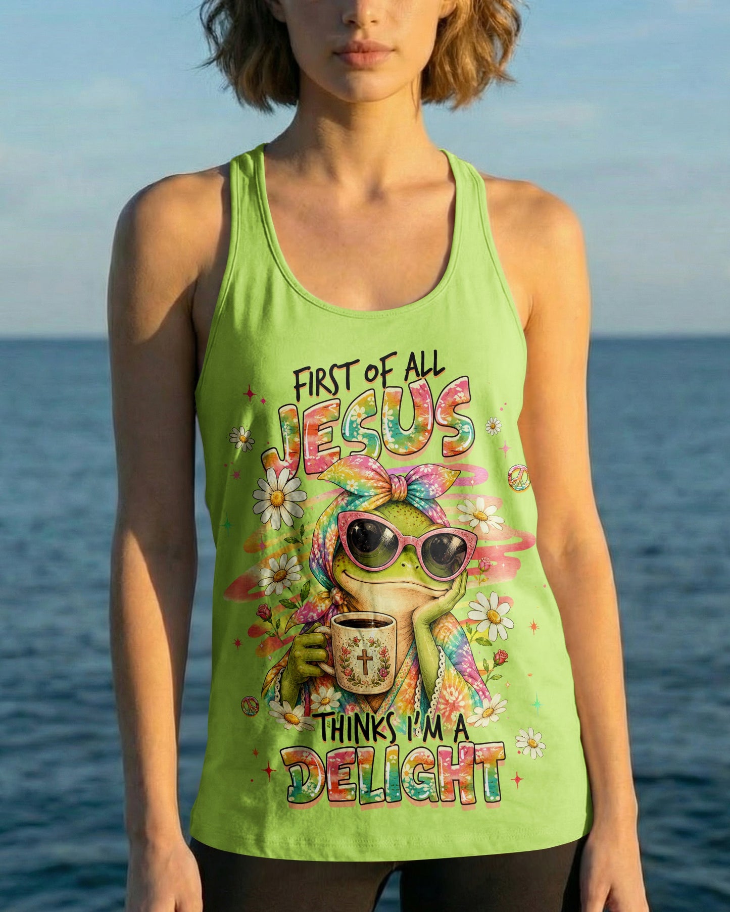 FIRST OF ALL JESUS THINKS FROG ALL OVER PRINT - TLHG0107261