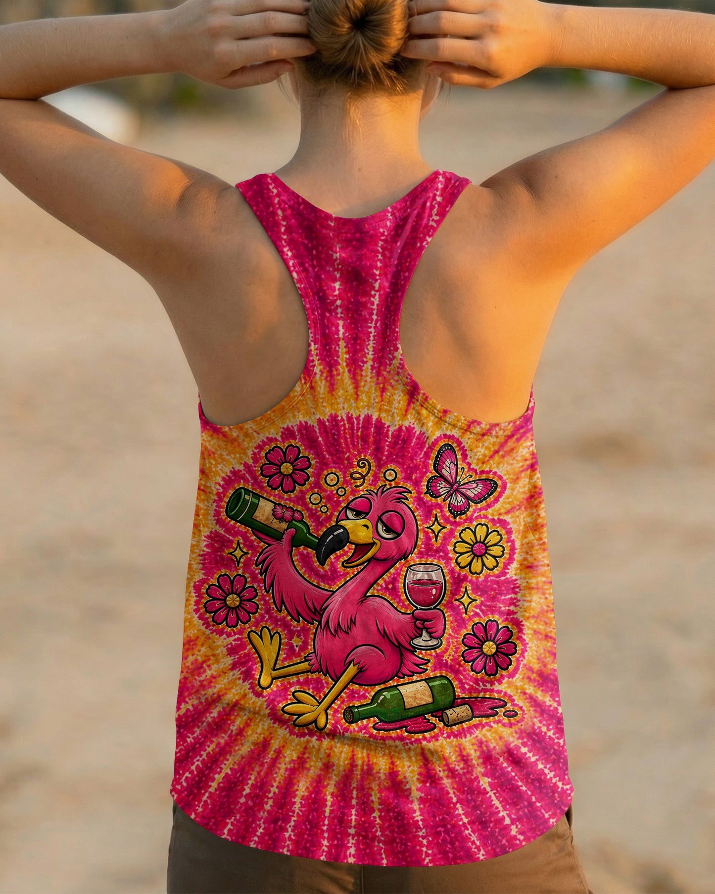 I'M NEVER DRINKING AGAIN FLAMINGO ALL OVER PRINT - TLHN2804262