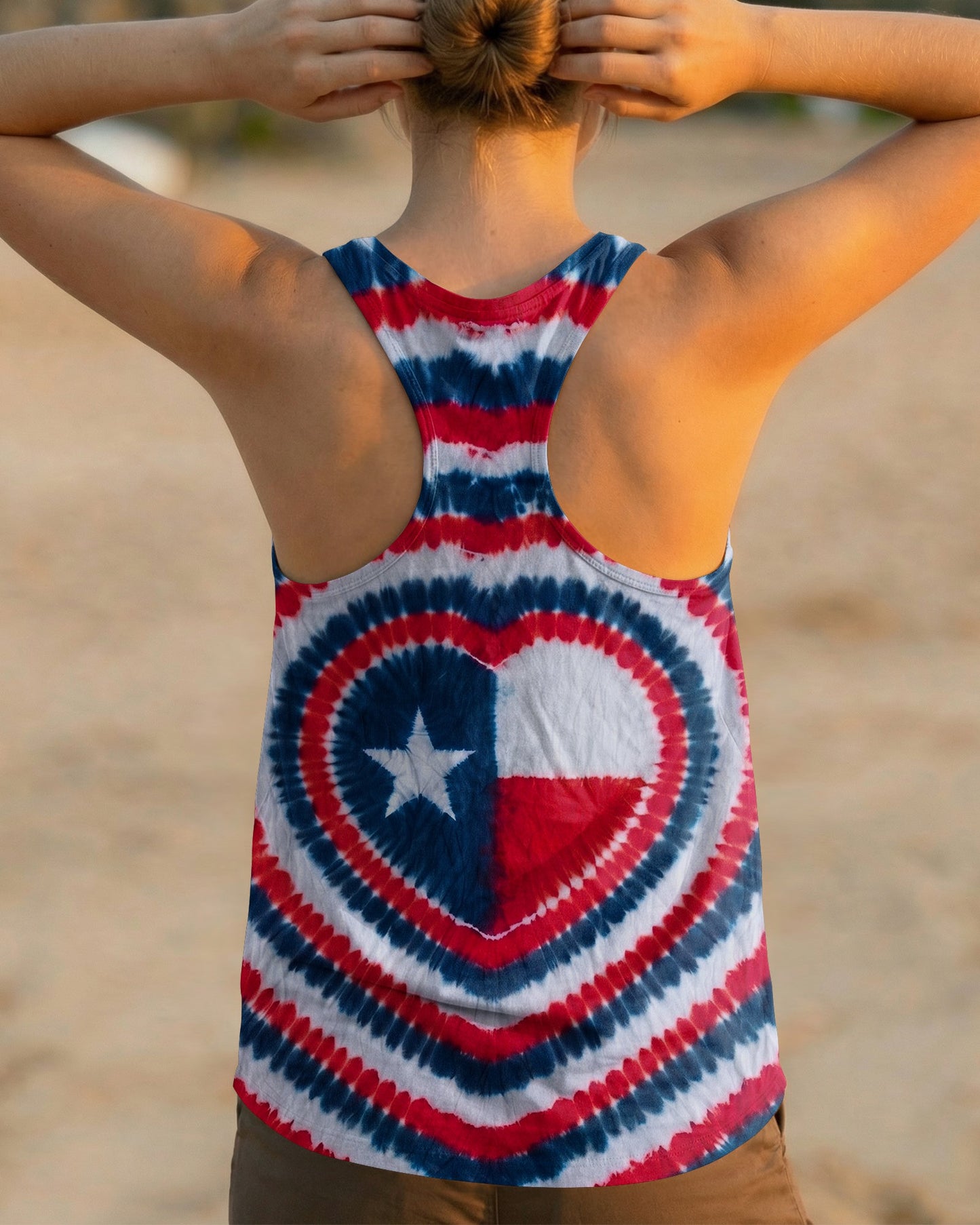 HEART TEXAS STATE RED WHITE & BLUE SWIRL ALL OVER PRINT - TLNO1206262