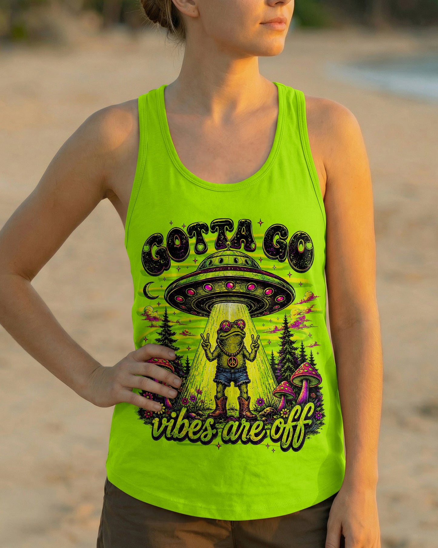 GOTTA GO VIBES ARE OFF FROG ALL OVER PRINT - TLNT1906261