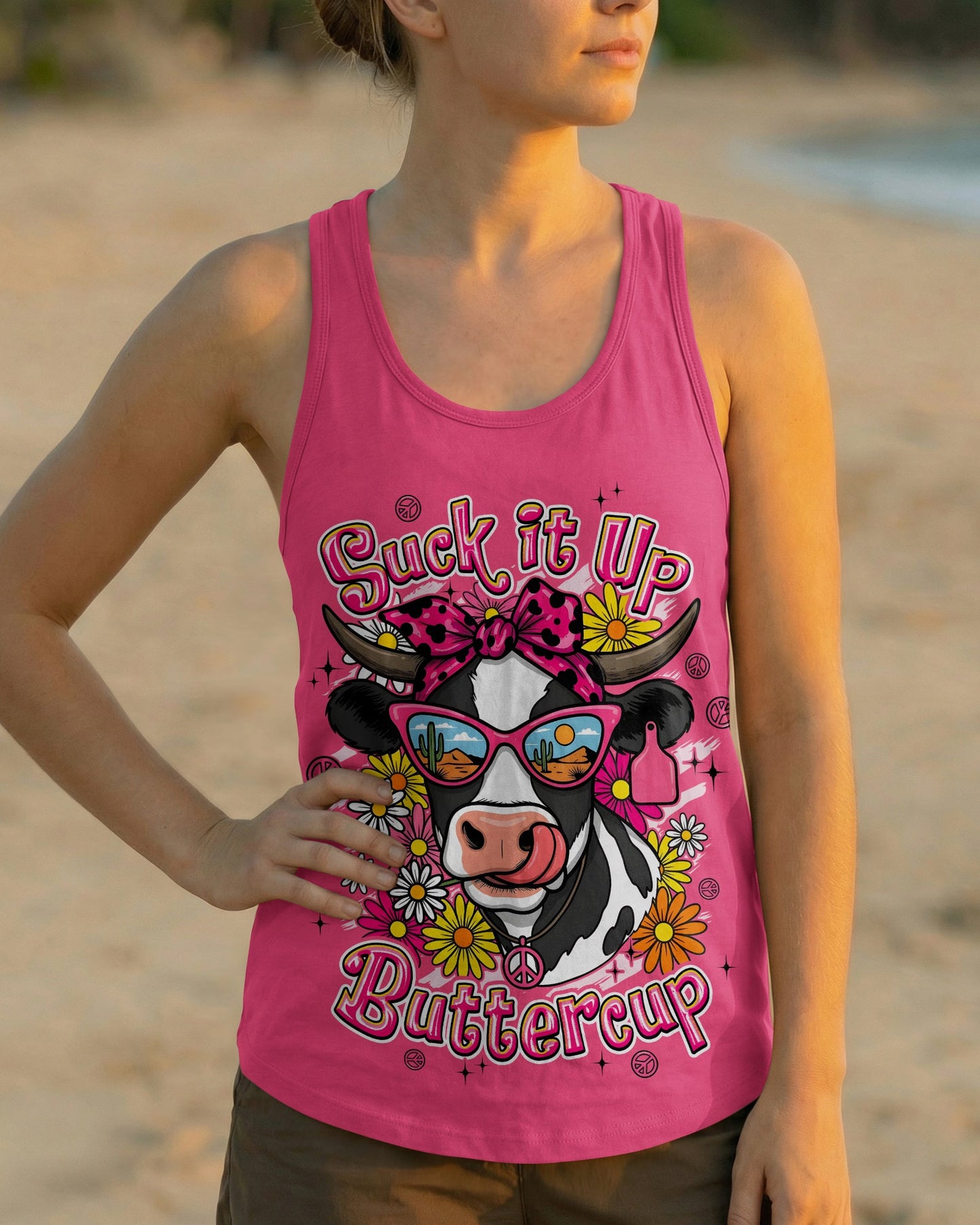 SUCK IT UP BUTTERCUP COW ALL OVER PRINT - TYPQ1306262