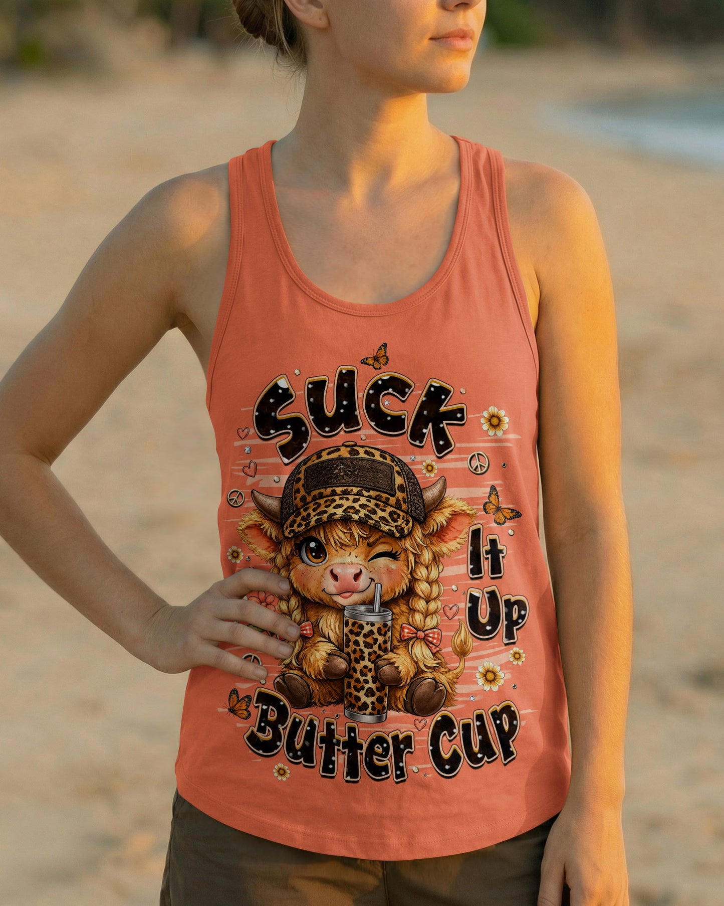 SUCK IT UP BUTTERCUP COW ALL OVER PRINT - TLHN0906261