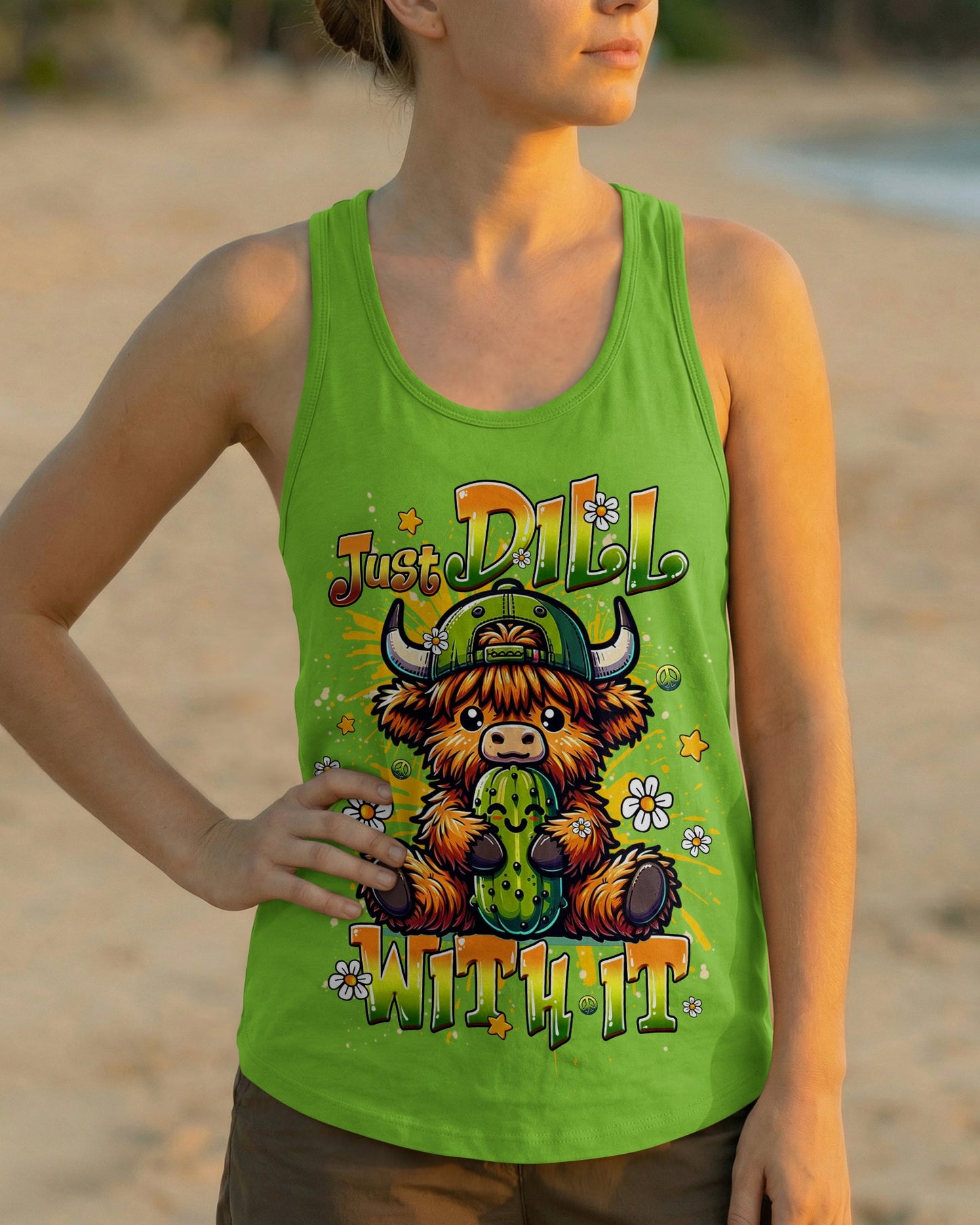JUST DILL WITH IT COW ALL OVER PRINT - TLHG1106261