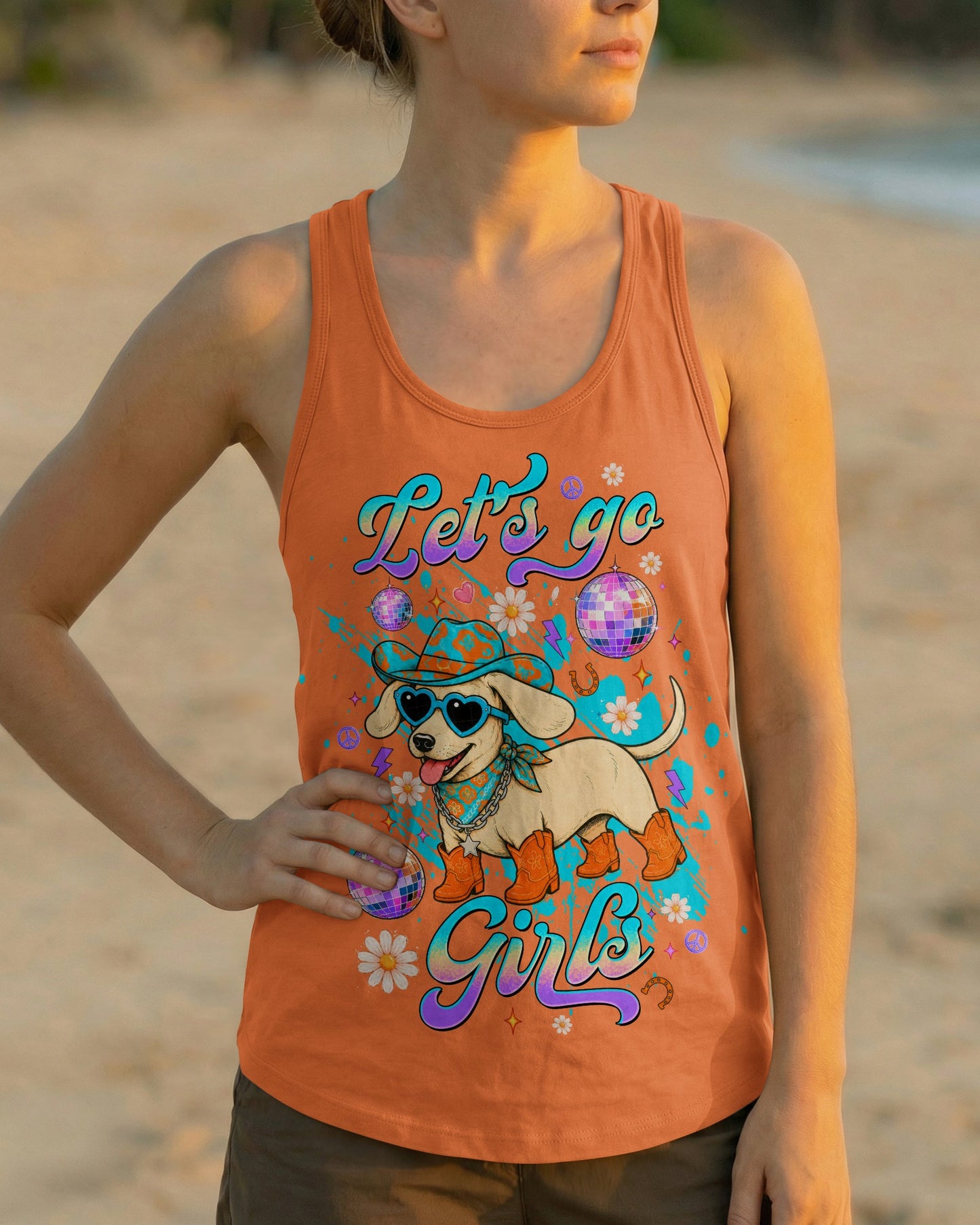 LET'S GO GIRLS DACHSHUND DOG ALL OVER PRINT - TLTW1806265