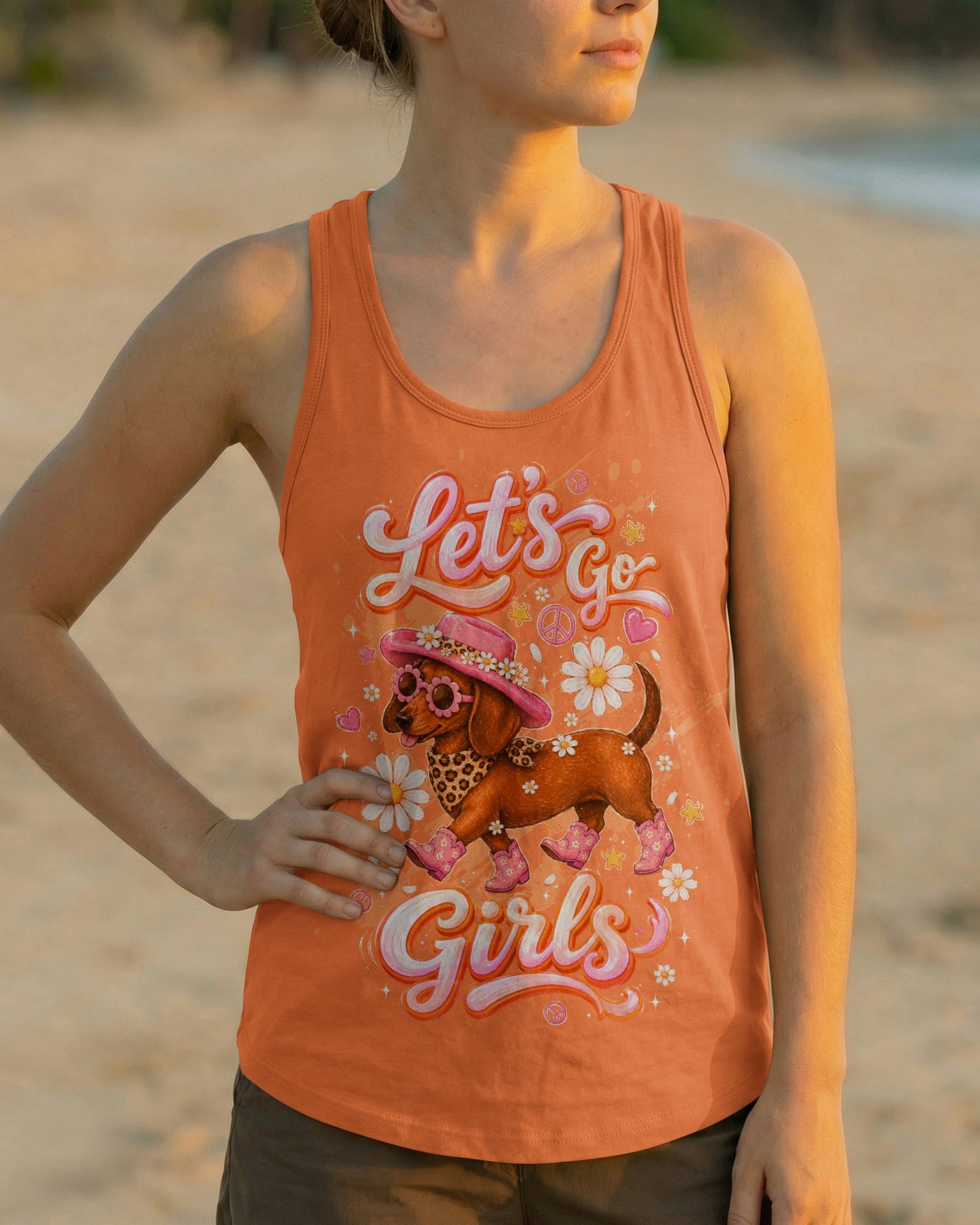 LET'S GO GIRLS DACHSHUND DOG ALL OVER PRINT - TLTW2905262